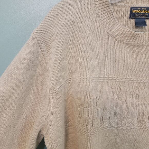 Woolrich Deer Vintage Crewneck Grandpa Sweater Size Large - Picture 6 of 9